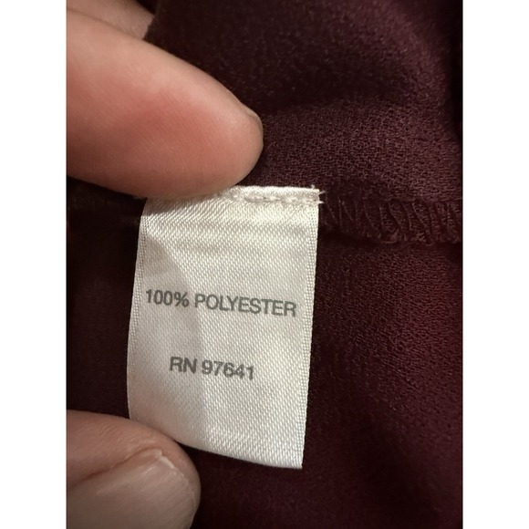 J Jill NWT Tunic Pinot Wine Scoop Neck Crepe Knit Sz M Pleated Hem Top Blouse - Picture 7 of 7